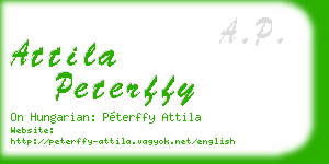 attila peterffy business card