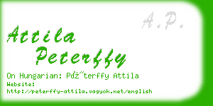 attila peterffy business card